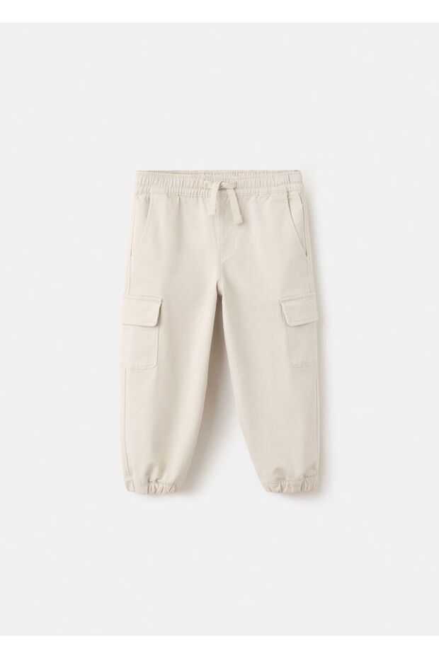 Pamuklu kargo pantolon - 1