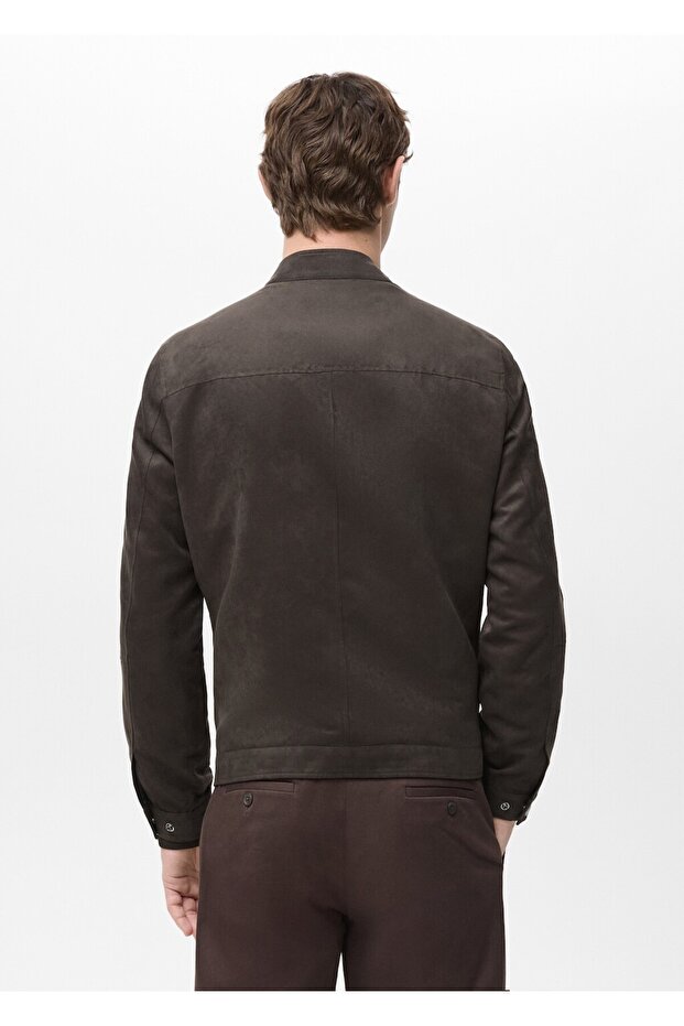 Suni süet biker ceket - 4