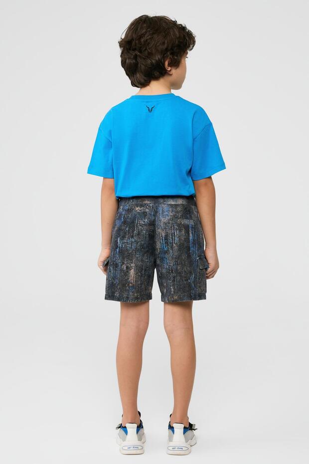 BG Store شورت للأولاد منقوش - 4