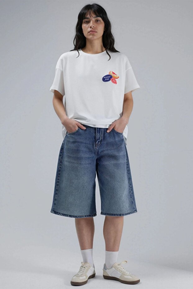 Baskılı Oversized T-Shirt - 5