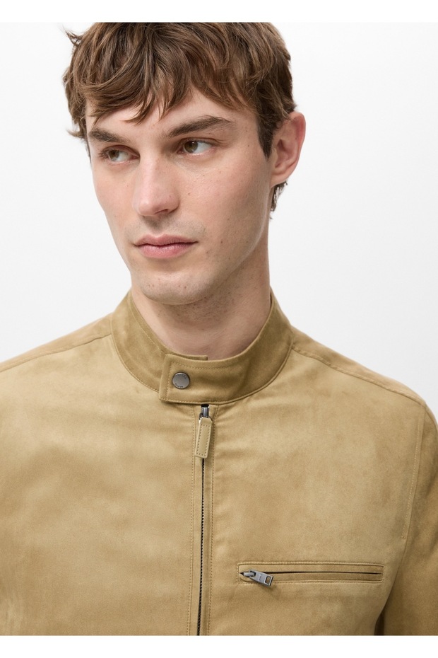 Suni süet biker ceket - 6