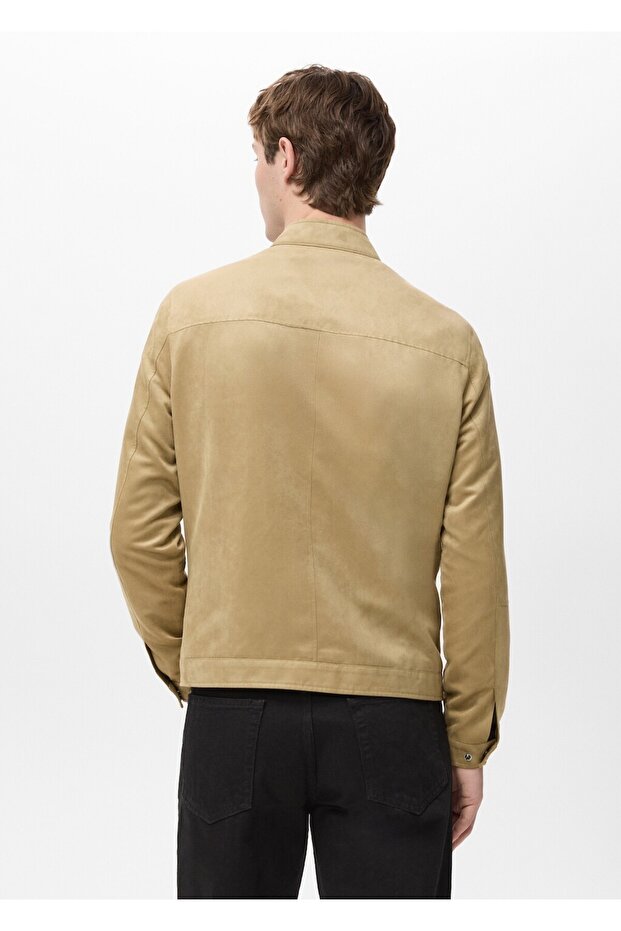 Suni süet biker ceket - 4