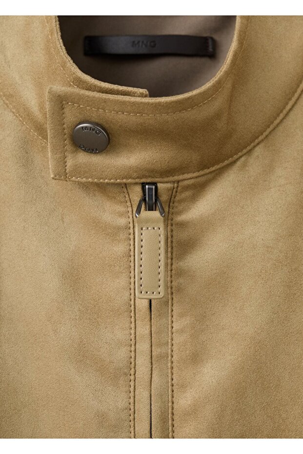 Suni süet biker ceket - 8