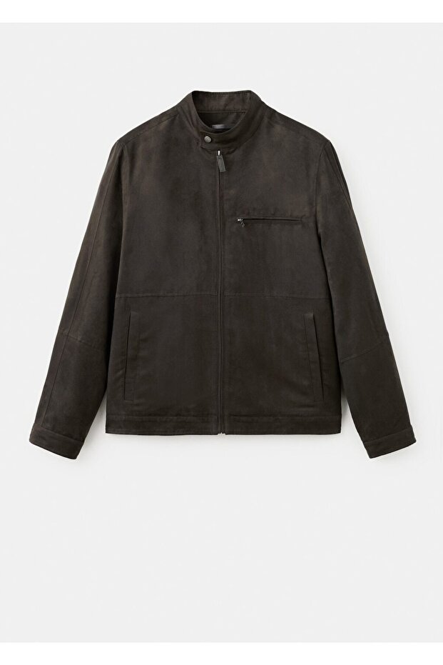 Suni süet biker ceket - 3