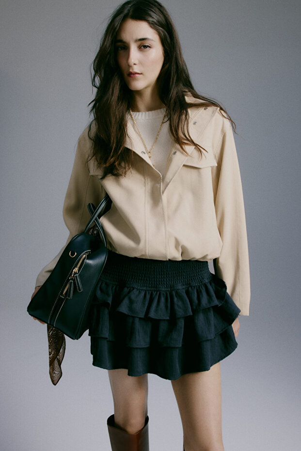 Boru Yakalı Ceket - 1