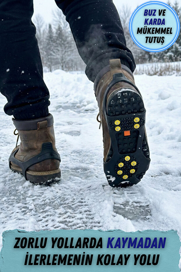 Bot ve Ayakkabı İçin Kar Paleti – Buz & Kar Kayma Önleyici, Ayakkabı Kar Lastiği - 1