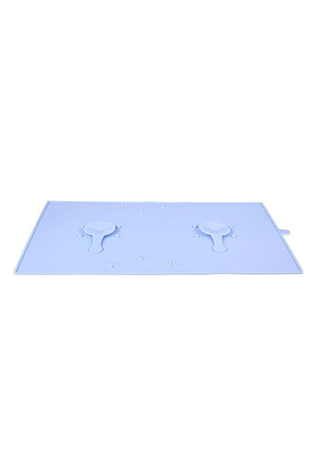 Silicone Bowl Mat with Suction Cup, Blue