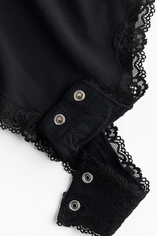 Dantel Şeritli Body Seamless - 5