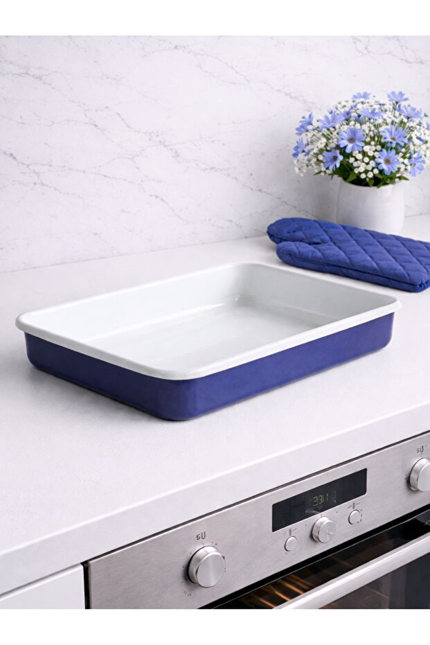 Enamel Rectangular Tray Oven, Food, Tray