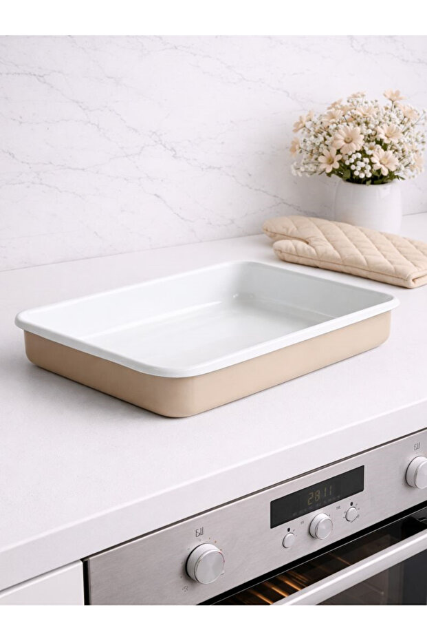 Enamel Rectangular Tray Oven, Food, Tray