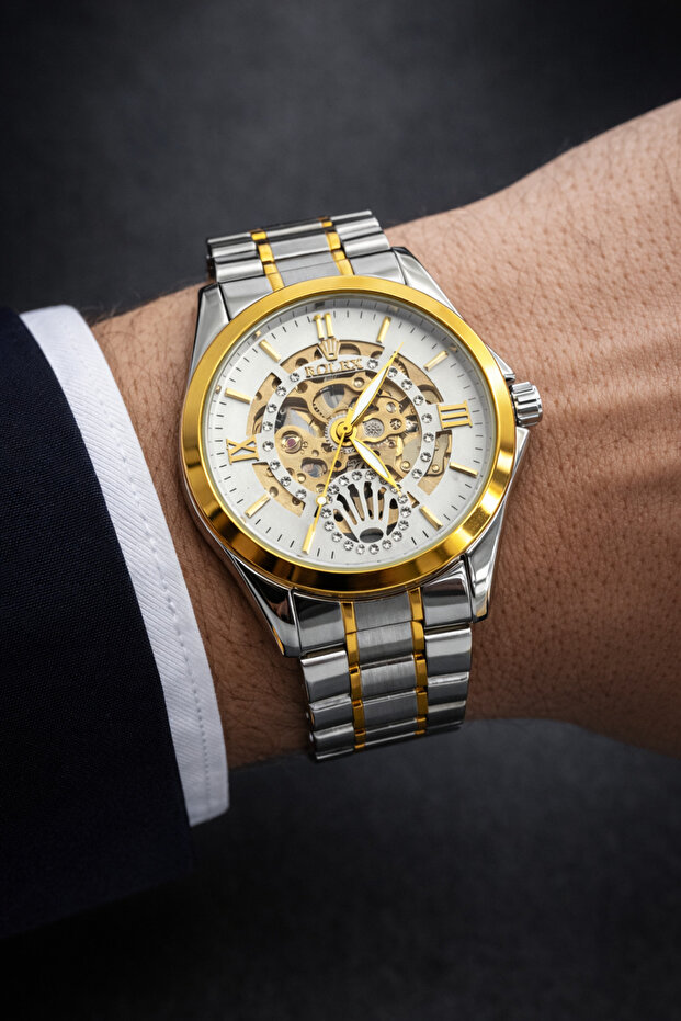 Automatic Mechanism Steel Men's Wristwatch (Movement Sensitive)