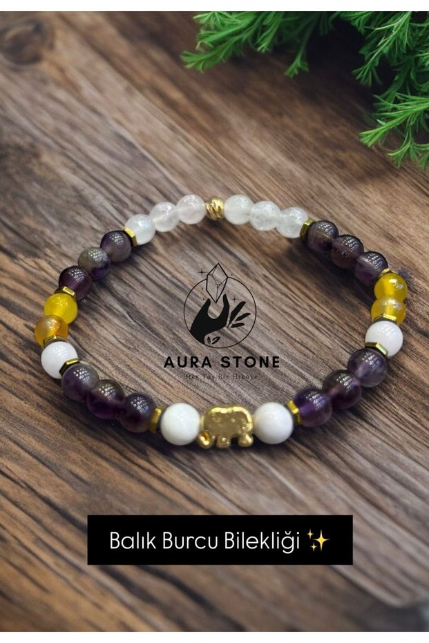 Aurastone Special Design Natural Stone Pisces Zodiac Bracelet