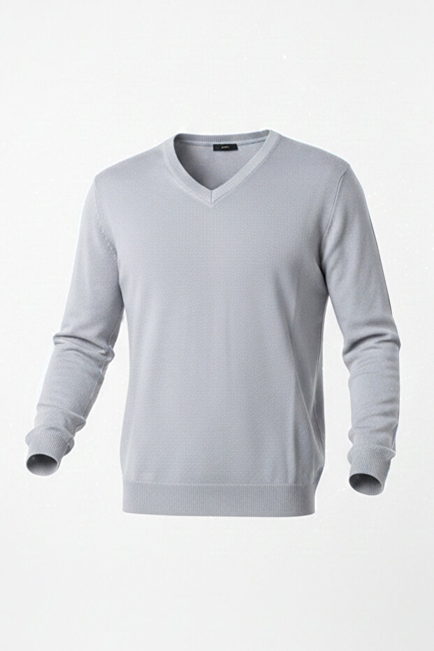 Erkek V Yaka Triko Kazak - 4