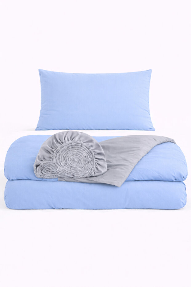 Elastic Sheet Duvet Cover Set Single Size Otlt1 Mvi-Grey
