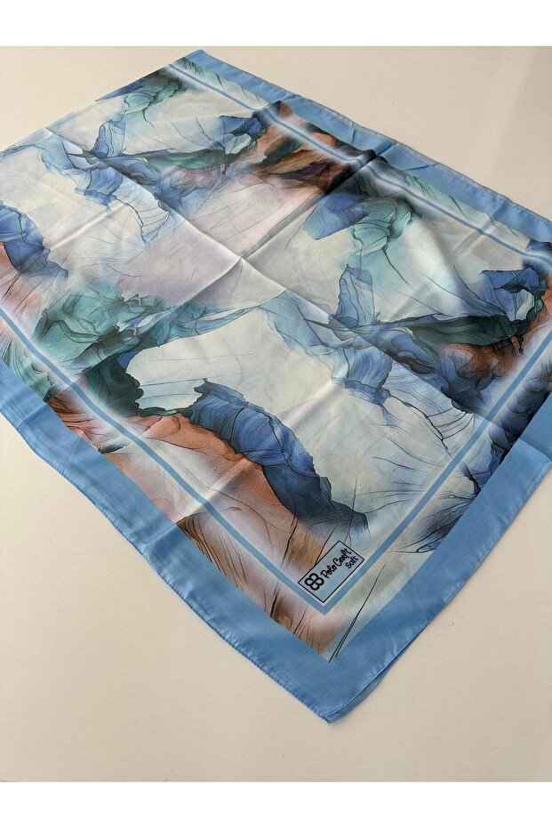 Soft Cotton Shawl Blue Series Fzy0804