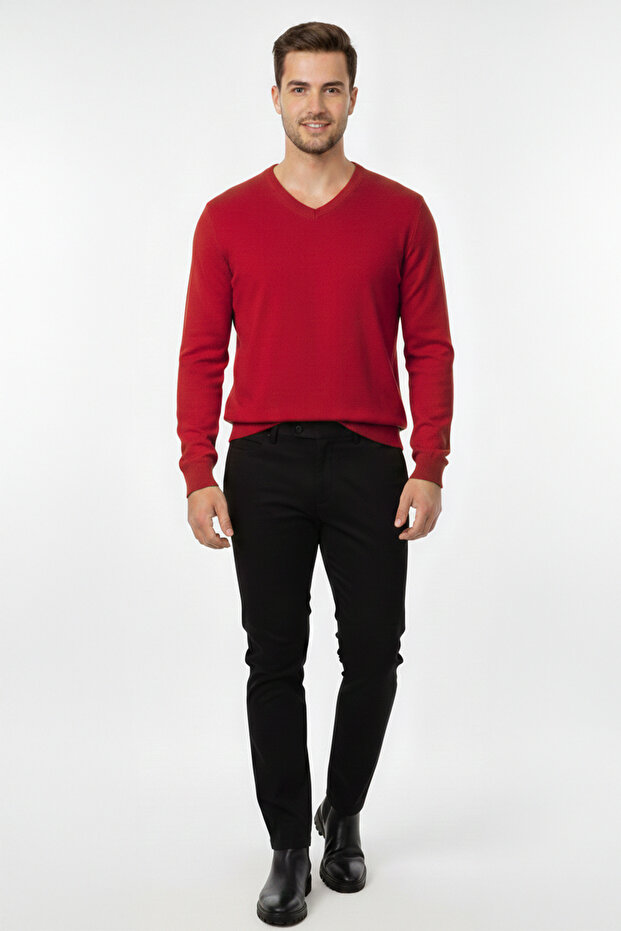 Erkek V Yaka Triko Kazak - 2