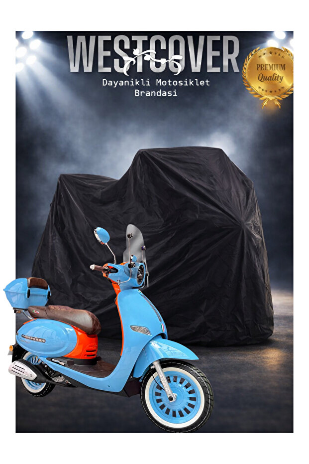 Black Arora Cappuccino Topcase Compatible Motor Tent, Motorcycle Tarpaulin