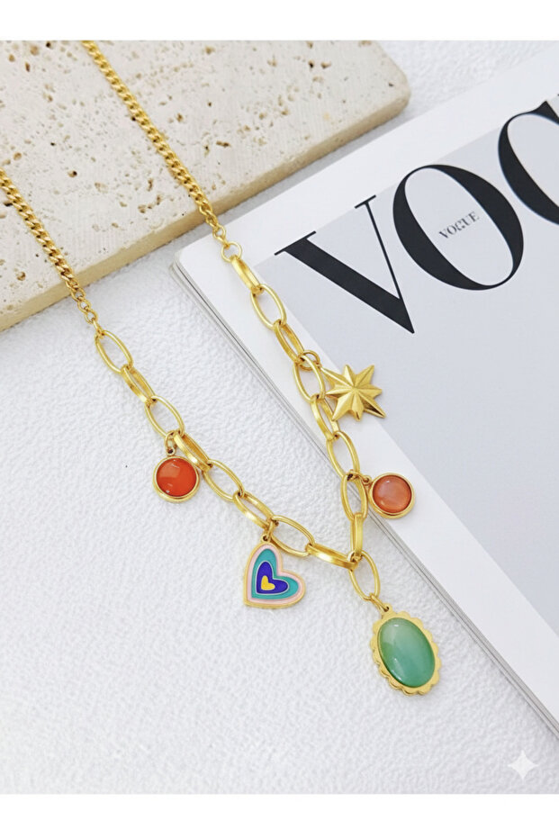 Cool Çelik Zincir Kolye - 1