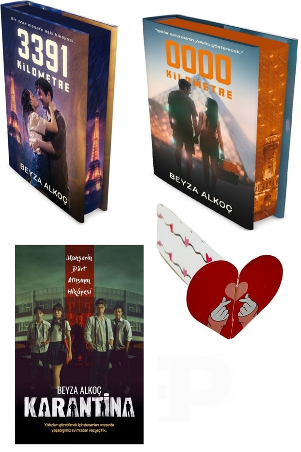 3391 Kilometer-Zero Kilometer- Karantina Film Özel Baskı (Hardcover) Special Design Heart Bookmark Gift