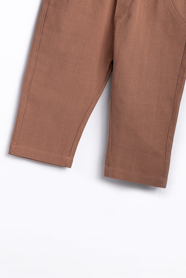 بدلة عيد من الكتان الرقيق مع أزرار مزدوجة - 7