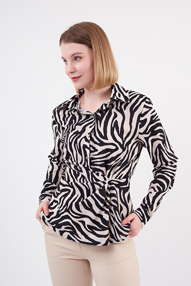 Zebra Patterned Shirt - 5
