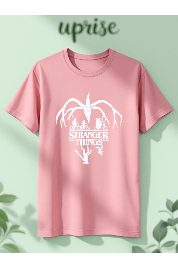 تي شيرت من القطن مطبوع عليه Mind Flayer Stranger Things قصة فضفاضة