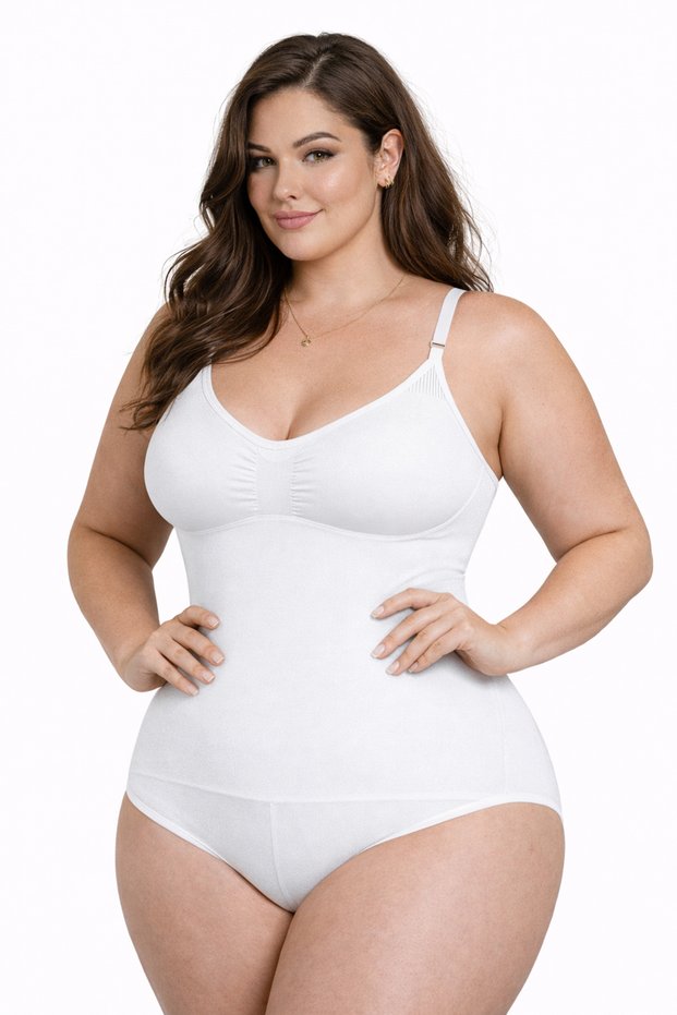 Women's Plus Size Corset Bodysuit – Wide Fit, Highly Stretchable, Firming, Comfortable Bodysuit for Daily Use