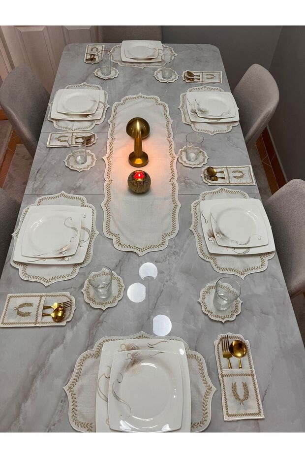 Amerikan Servis 19 Parça Runner Seti günlük - 1