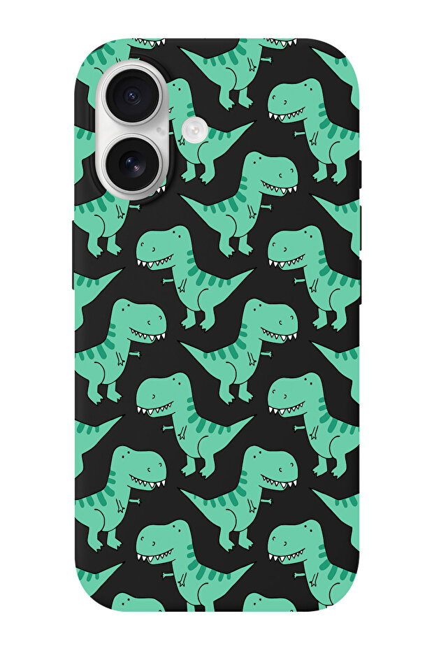 iPhone 17 Dinosaur Patterned Suede Inside Launch Phone Case - 1