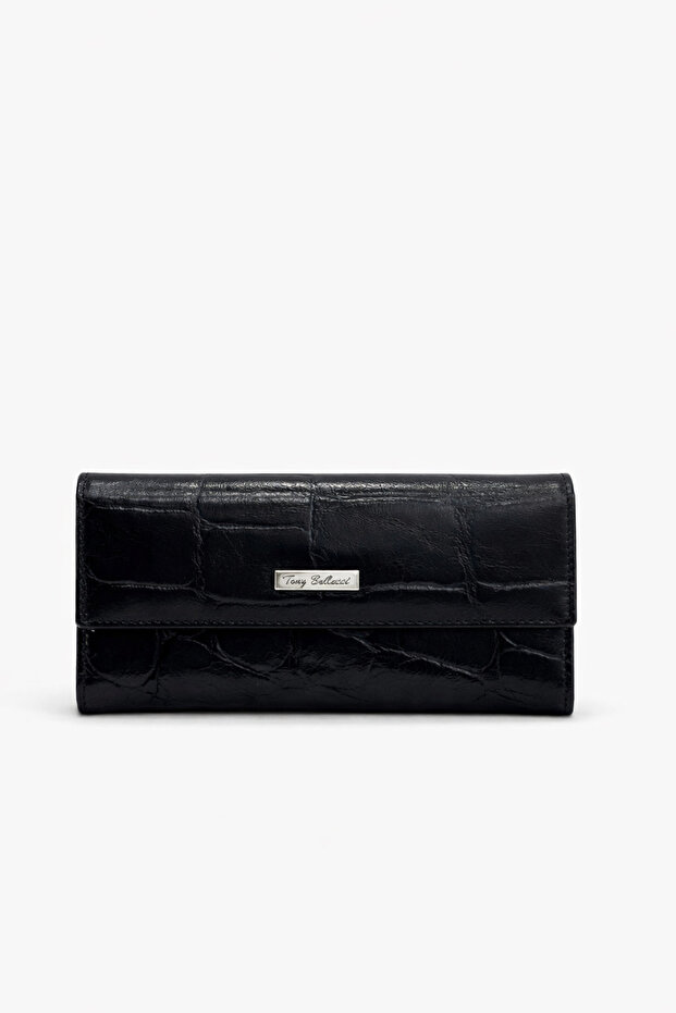 Tony Bellucci Men's Wallet Black Crocodile T119