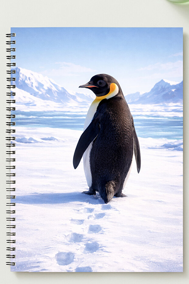 دفتر ملاحظات PENGUEN A5 بغلاف معدني حلزوني سميك غير مسطر من نوع بريستول