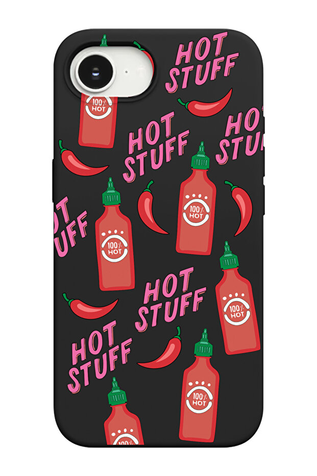 iPhone 16E Compatible Hot Stuff Patterned Suede Inside Launch Phone Case - 1