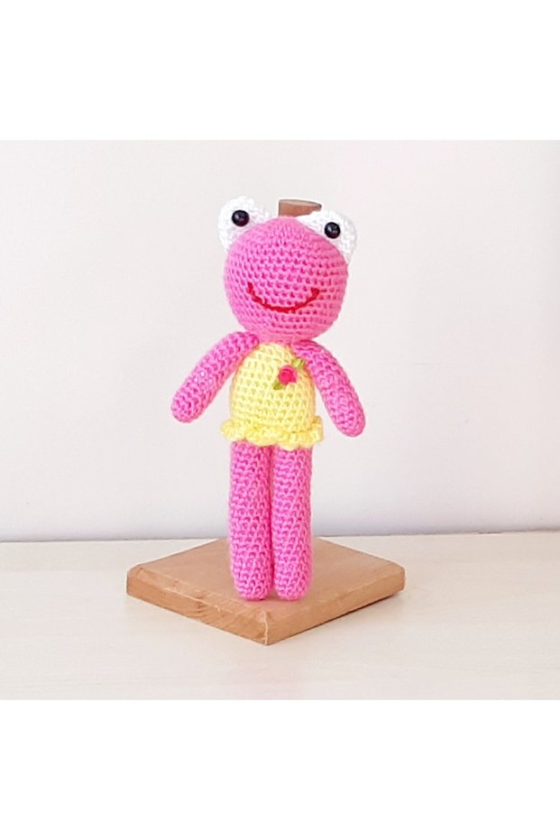 Amigurumi Knitted Toy Frog Girl