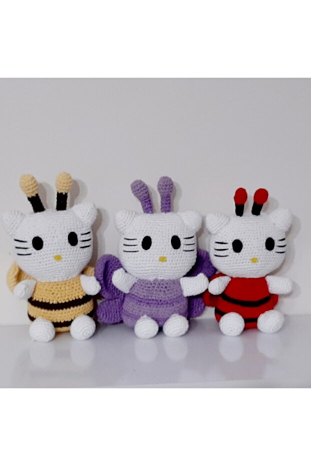 Amigurumi Knitted Toy with Hello Kity Costume
