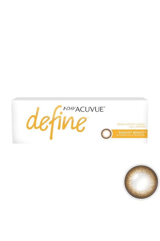 1-Day Define Radiant Bright Pack Of 30, Daily Disposable Contact Lenses, Brown Contact Lenses