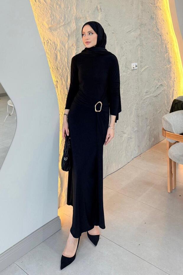 Ensar Sandy Elbise Siyah - 1