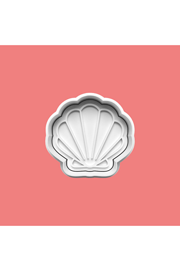 قالب بسكويت على شكل صدفة بحرية وقالب عجينة السكر - 1