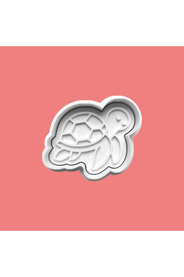 قالب لصنع الكوكيز على شكل سلحفاة وقالب لعجينة السكر - 1