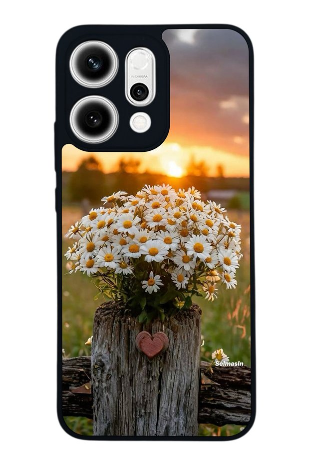 Oppo Reno 14 Compatible Cicek Design Glossy Premium Case