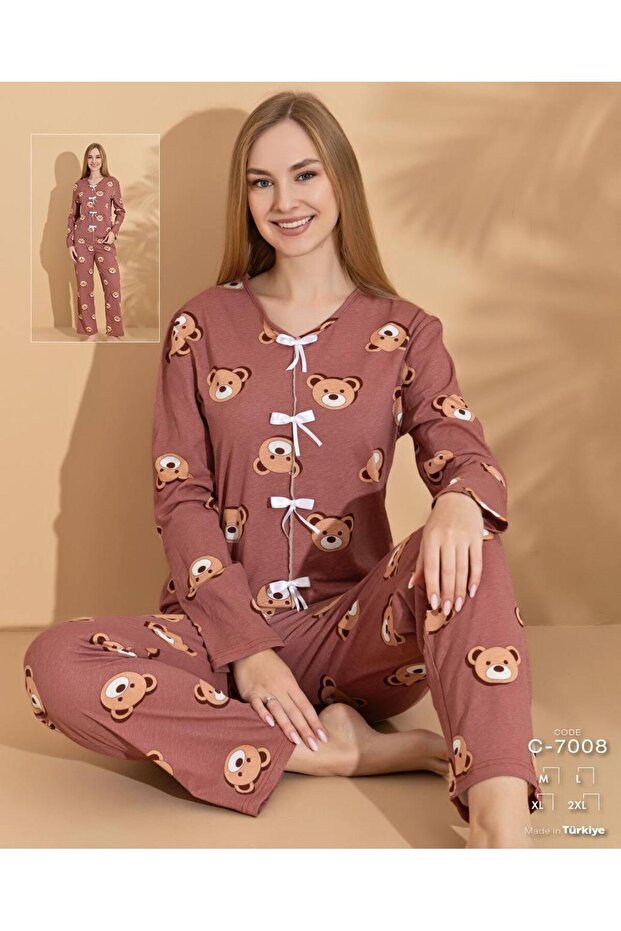 Women's Patterned Stylish Pajama Set