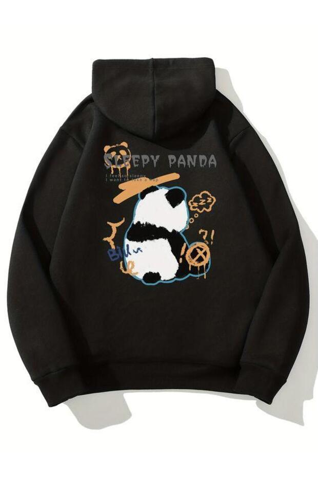 Unisex Black Oversize 3 Thread Raster Sweatshirt - Premium Quality High Resolution Printed