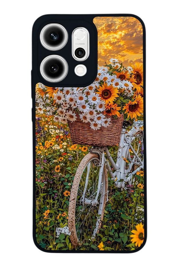 Oppo Reno 14 Compatible Cicek Design Glossy Premium Case