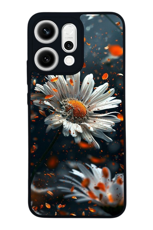 Oppo Reno 14 Compatible Cicek Design Glossy Premium Case