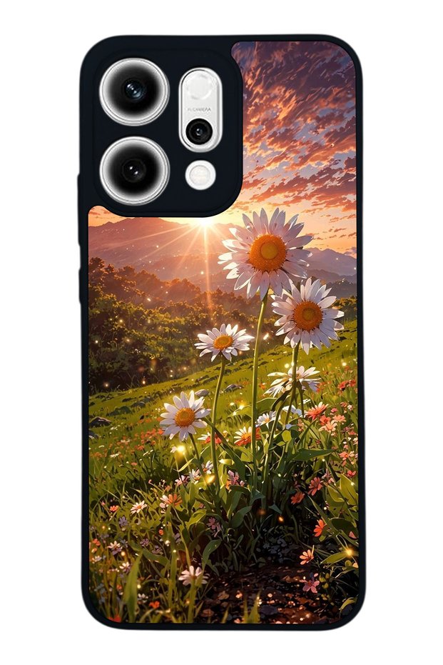 Oppo Reno 14 Compatible Cicek Design Glossy Premium Case
