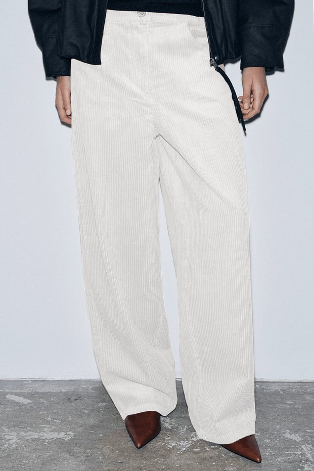 Premium Palmis High Waist Wide Leg Velvet Trousers