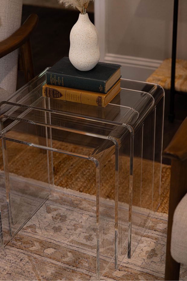 Akrilik 3’lü Zigon Sehpa - 1