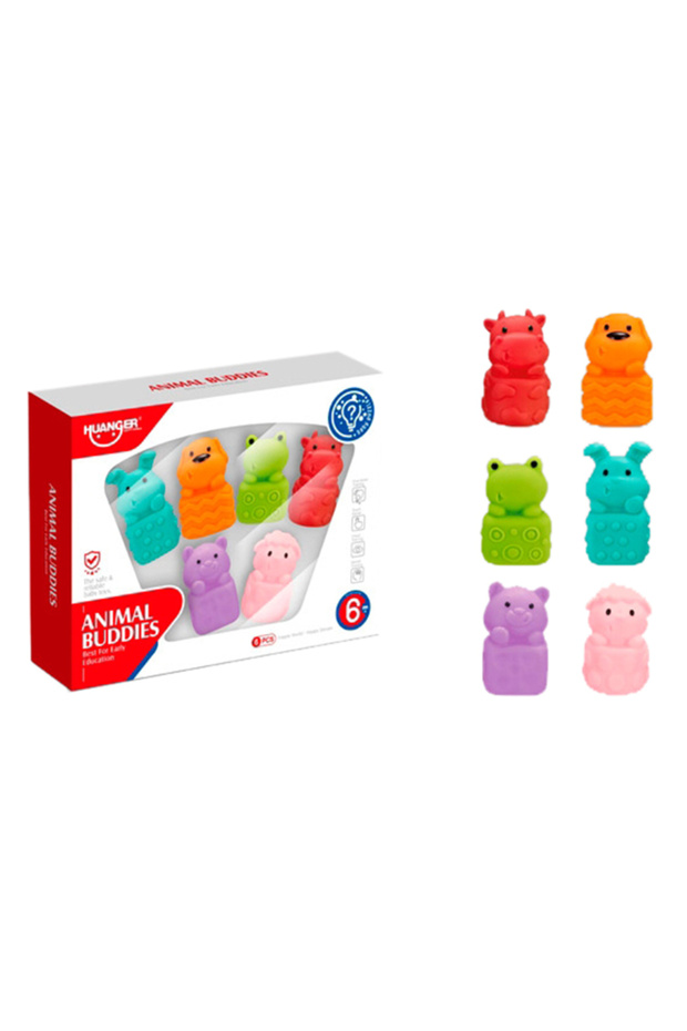 مجموعة حيوانات نسيجية مكونة من 6 قطع - 2