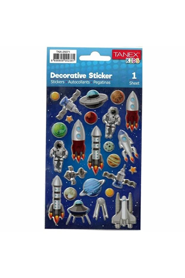 Stickers Eu Puffy Damla Etiket Space Series Tnx-25071