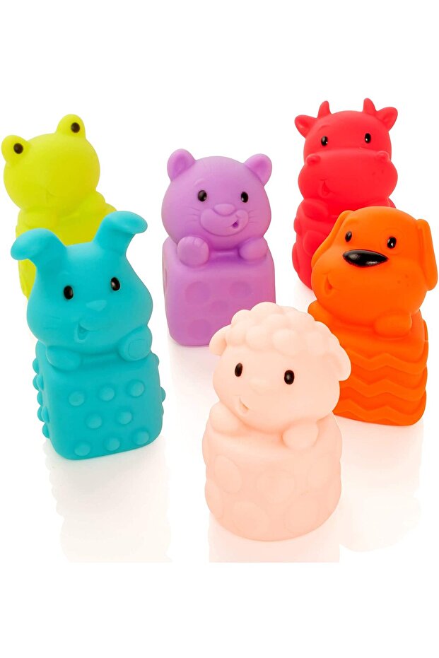 مجموعة حيوانات نسيجية مكونة من 6 قطع - 4