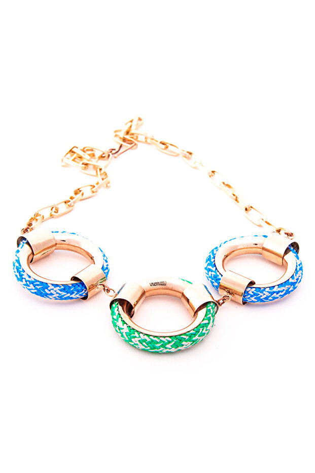 Marin Design Blue Green Bronze Necklace